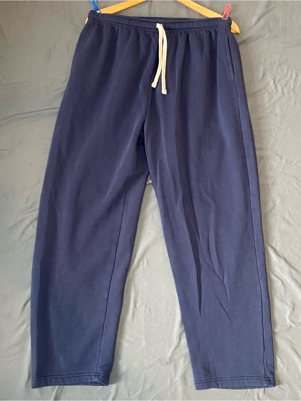 Xersion Sweatpants Men’s L Blue Fleece Drawstring Lounge Pants Loose Fit